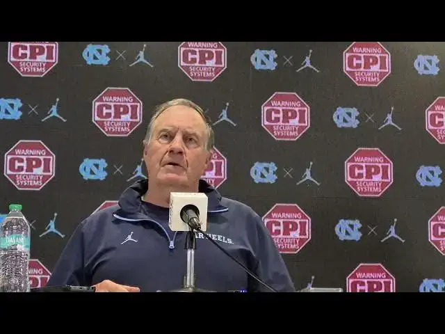 'Video thumbnail for #UNC coach Bill Belichick pre-Syracuse press conference'