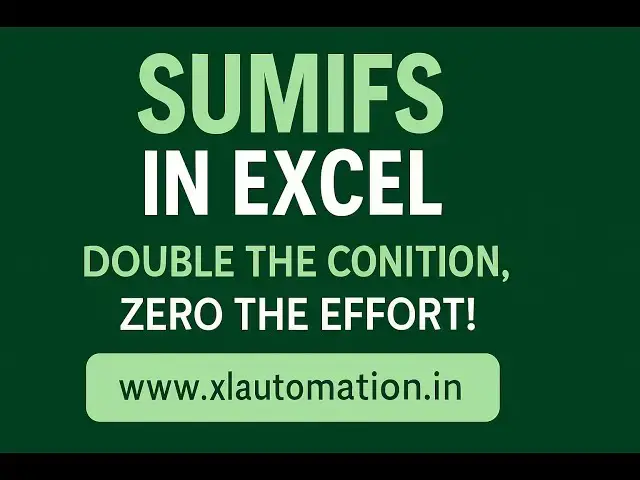 'Video thumbnail for SUMIFS in Excel—Master Multi-Condition Summing!'
