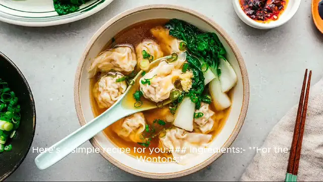 Video thumbnail for wonton soup recipe