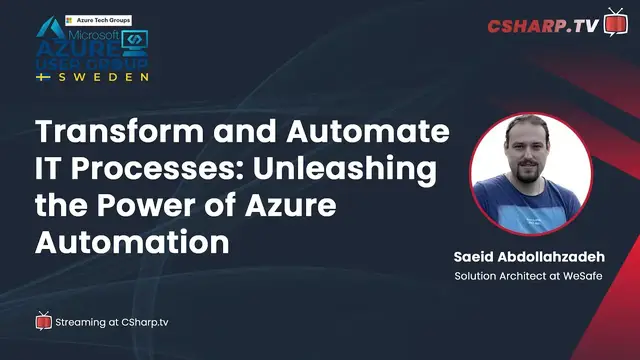 'Video thumbnail for Transform and Automate IT Processes: Unleashing the Power of Azure Automation'