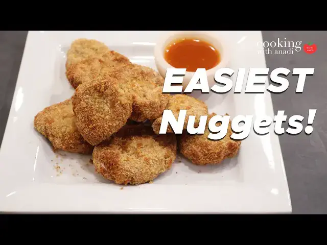 Video thumbnail for Crispy Air Fryer Chicken Nuggets in Minutes
