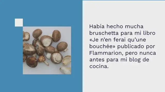 Video thumbnail for BRUSCHETTA CON CHAMPIÑONES Y PARMESANO