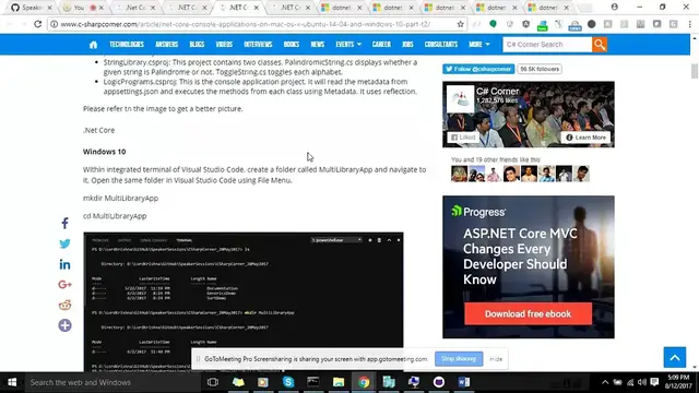 Video thumbnail for Working on .NET Core with Visual Studio Code