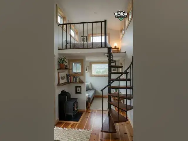 Video thumbnail for Tour This Stunning Tiny Home with a Loft Bedroom & Spiral Stairs  #home #dreamhome #tinyhouse