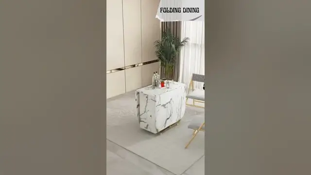 Video thumbnail for Fashion Folding Dining Table | Space Saving Furniture #shorts