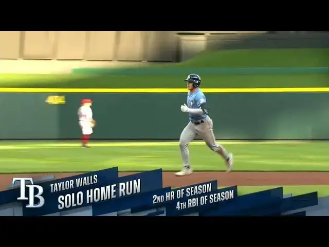 'Video thumbnail for Taylor Walls CRANKS a Solo Home Run! | 2nd HR of 2023! | Tampa Bay Rays | 4/18/2023'