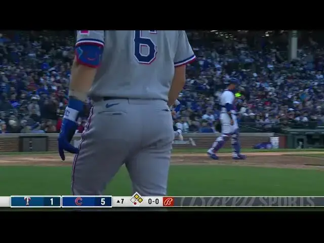 'Video thumbnail for Nathaniel Lowe BELTS a RBI Single, Scoring Josh H. Smith! | Texas Rangers | 4/8/2023'