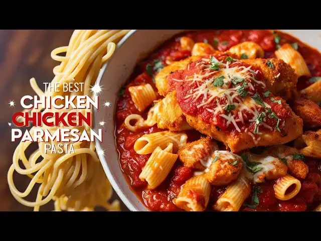 Video thumbnail for Chicken Parmesan Pasta: Breaded Chicken and Marinara