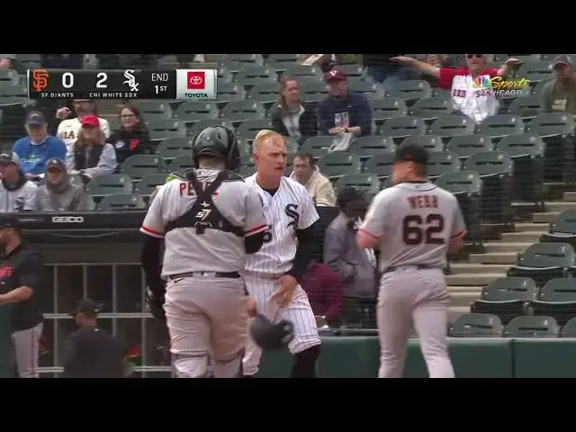 'Video thumbnail for Gavin Sheets KNOCKS a RBI Single, Scoring Andrew Benintendi! | Chicago White Sox | 4/5/2023'