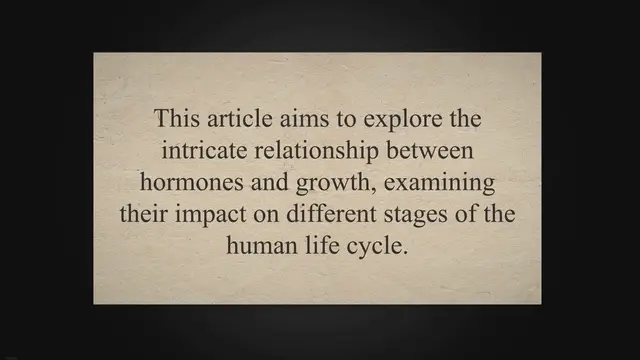 Video thumbnail for How Hormones Affect Growth and Development