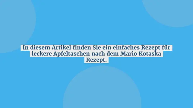 Video thumbnail for Leckere Apfeltaschen nach Mario Kotaska Rezept