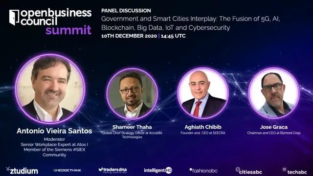 Video thumbnail for Government and Smart Cities Interplay: The Fusion of 5G, AI, Blockchain, Big Data