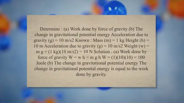 Video thumbnail for Gravitational potential energy – problems and solutions