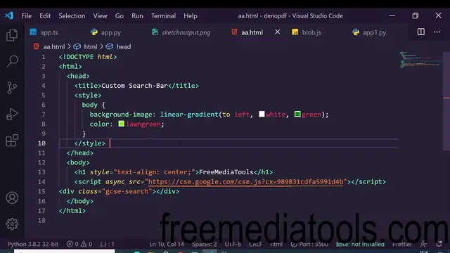 Video thumbnail for How to Add a Custom Google Search Engine Bar in Website Using Javascript and Custom Programmable API