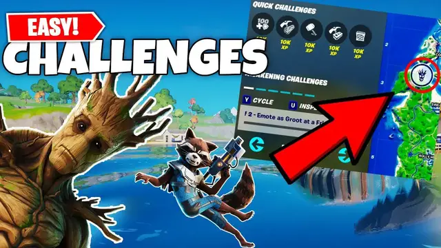 Video thumbnail for Fortnite How To Do Challenges Easy (FAST METHOD - No Searching)