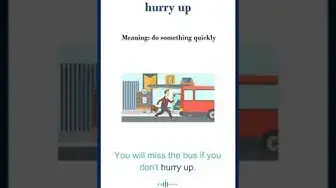 Video thumbnail for Hurry up meaning | hurry up sentences | Common English Idioms #shorts