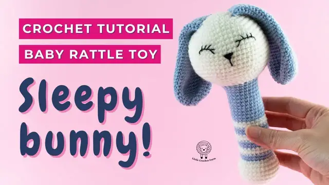 Video thumbnail for HOW TO CROCHET A BUNNY AMIGURUMI: bunny crochet toy pattern for baby.