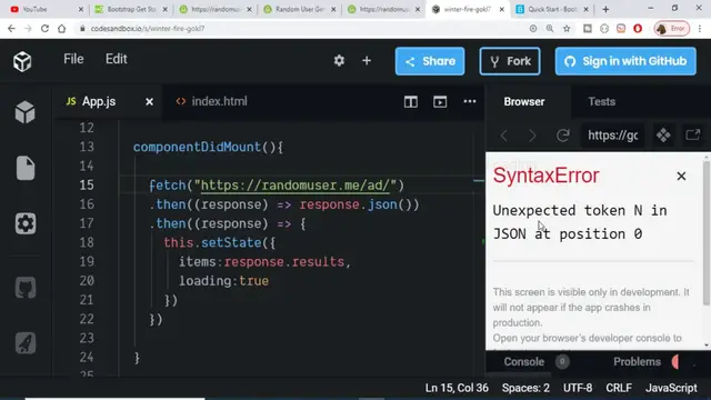 Video thumbnail for React Fetch API Random User API Example | HTTP Requests in React