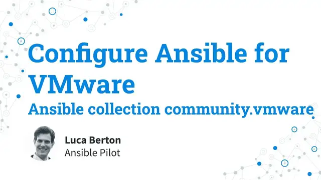 Video thumbnail for Configure Ansible for VMware - ansible collection community.vmware
