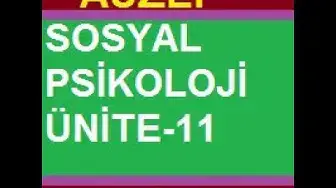 Video thumbnail for Sosyal Psikoloji Ünite 11 Final Soruları – Öğrenme Yönetim Sistemi   Google Chrome 2020 01 04 16 45