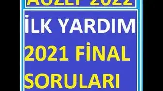 Video thumbnail for İlk Yardım 2021 Final Soruları(45. sorunun cevabı:  Kimyasallarla oluşan yanıklar)