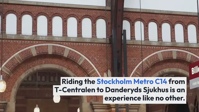 Video thumbnail for Stockholm_Metro_C14_Train_Ride_T-Central