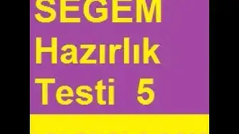 Video thumbnail for SEGEM Hazırlık Testi 5 SEGEM , Sigorta Teknik Personel Yeterlilik Sınavı