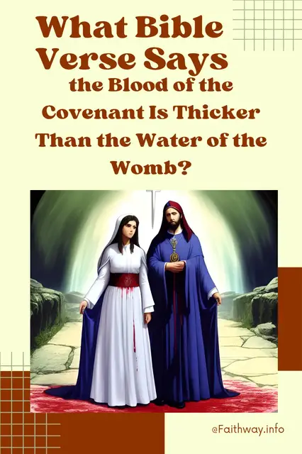 Video thumbnail for What Bible Verse Says the Blood of the Covenant Is Thicker Than the Water of the Womb?