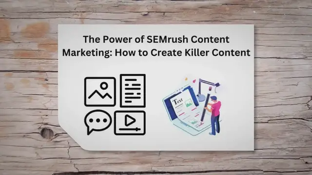 'Video thumbnail for The Power of SEMrush Content Marketing: How to Create Killer Content'