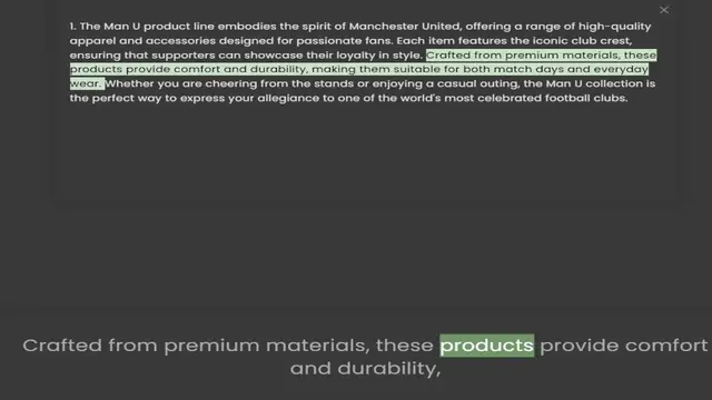Video thumbnail for 1. The Man U product line embodies the spirit of Manchester United, offering a range of high-quality apparel and accessories designed for passionate fans. Each item features the iconic club crest, ensuring that supporters can showcase the