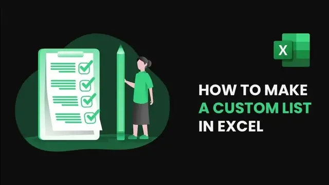 Video thumbnail for How to make a custom list in Excel
