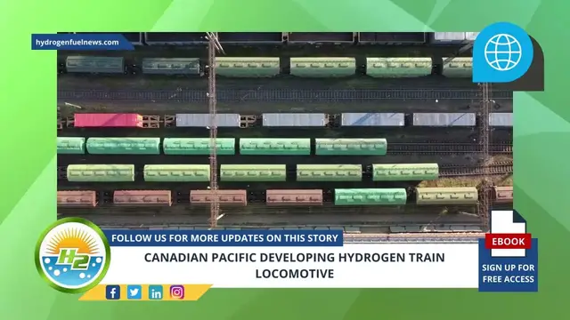 Video thumbnail for Canadian Pacific developing hydrogen train locomotive