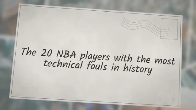Video thumbnail for The 20 NBA players with the most technical fouls in history