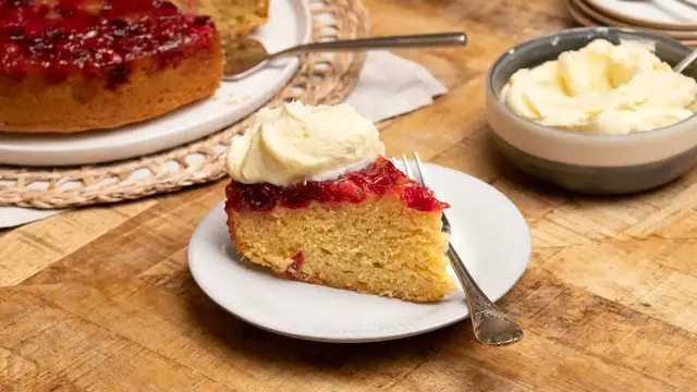 Video thumbnail for Cranberry Upside Down Cake Recipe