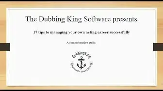 Video thumbnail for Tips To Managing Your Own Acting Career Successfully (Case Study)