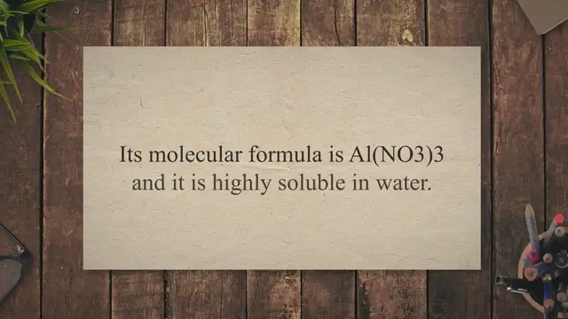 Video thumbnail for Aluminum Nitrate, Formula, Molar Mass, Uses and Properties