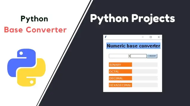 Video thumbnail for Numeric Base Converter using Python | Python Projects