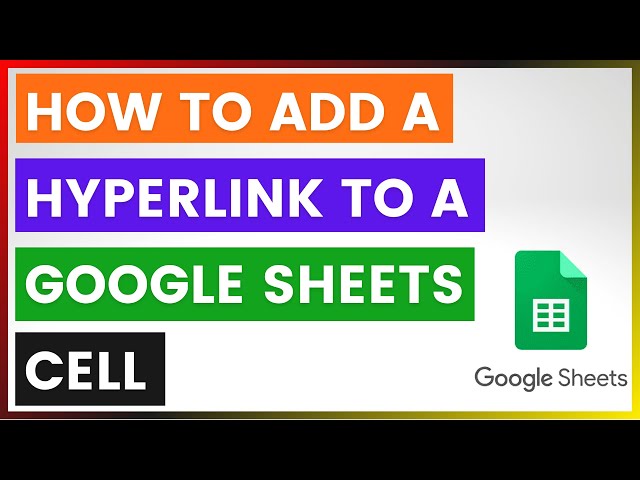 Video thumbnail for How To Add A Hyperlink To A Google Sheets Cell? [in 2025]