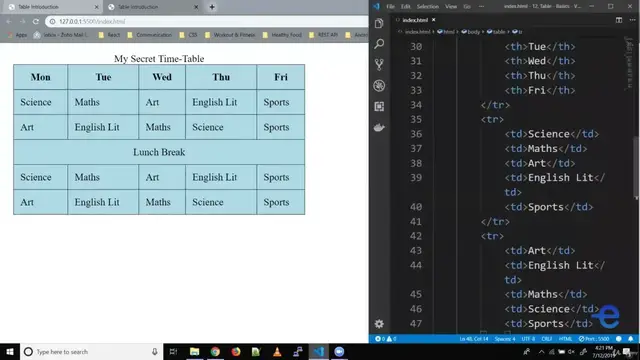 Video thumbnail for HTML   Span table rows and columns