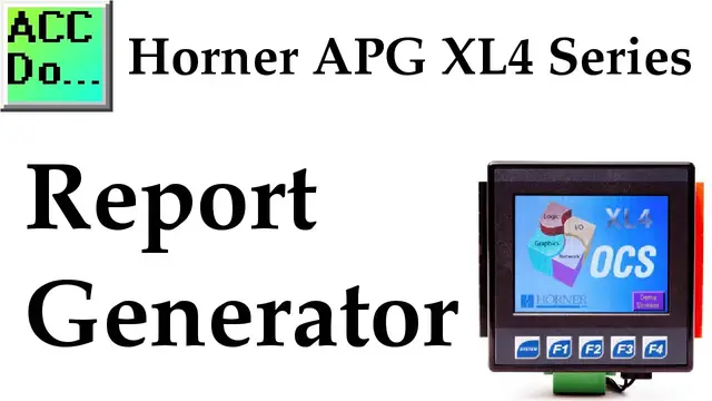 Video thumbnail for Horner XL4 PLC Report Generator