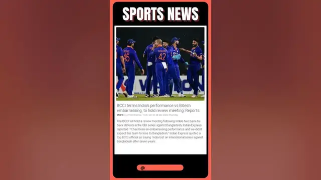 Video thumbnail for Sports News Live | India's Performance vs Bangladesh Embarrasses BCCI: WATCH the Review Meeting Now!