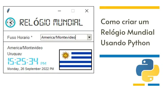 Video thumbnail for Como criar um Relógio Mundial Usando Python
