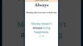 Video thumbnail for Always Meaning | Always in a Sentence | Most common words in English #shorts