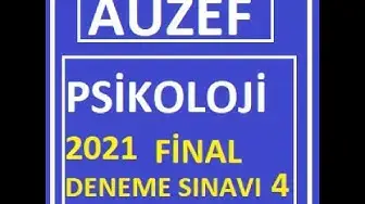 Video thumbnail for Psikoloji 2021 Final Deneme Sınavı -4
