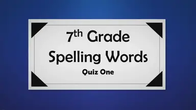 'Video thumbnail for 7th Grade Spelling Words'