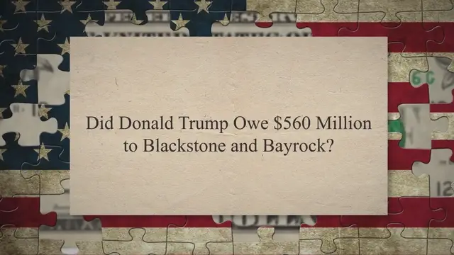 Video thumbnail for Did Donald Trump Owe $560 Million to Blackstone and Bayrock?