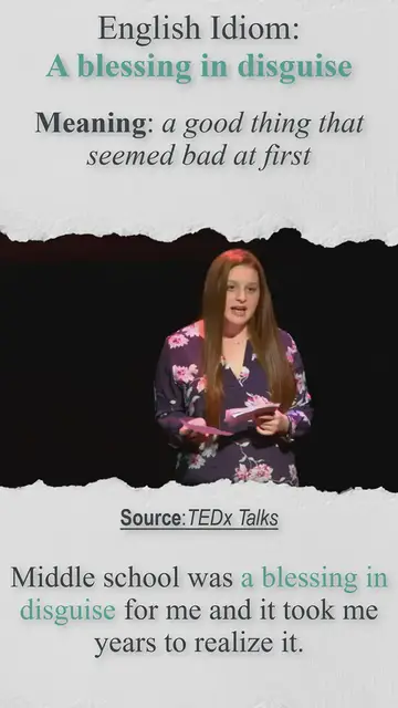 Video thumbnail for A blessing in disguise | English Idiom #shorts