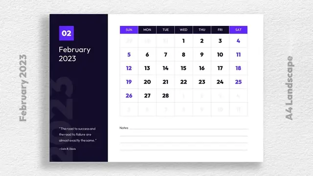 Video thumbnail for Feb 2023 Calendar Printable Template Free Download