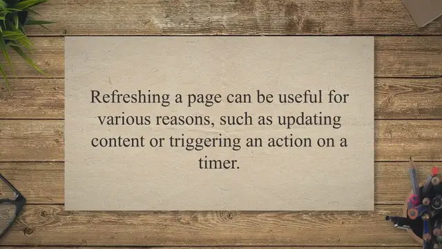Video thumbnail for How To Refresh Page In Php
