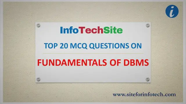 'Video thumbnail for Top 20 MCQ Questions On Fundamentals of DBMS'